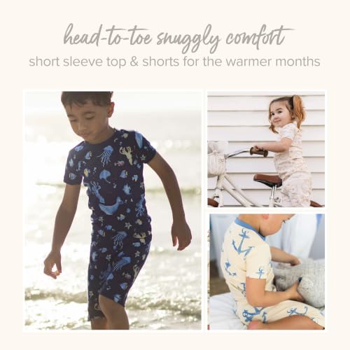 Burt's Bees Baby Unisex Organic Cotton Short Sleeve & Shorts PJ Set, 2-PC