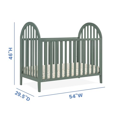 Delta Children Milano 4-in-1 Convertible Crib - Greenguard Gold Certified, Grassy Glen