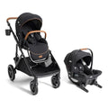 Joie Baby, Chive and Mint Latch - All-in-One Convertible Single-to-Double Modular Stroller with 20+ Customizable Modes & All-Terrain Wheels, and Baseless Infant Car Seat Travel System (Shale)