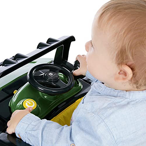 Bright Starts John Deere 4-in-1 Gator Green Baby Activity Center & Push Walker with Removable Interactive Steering Wheel Toy, 6 Months and up