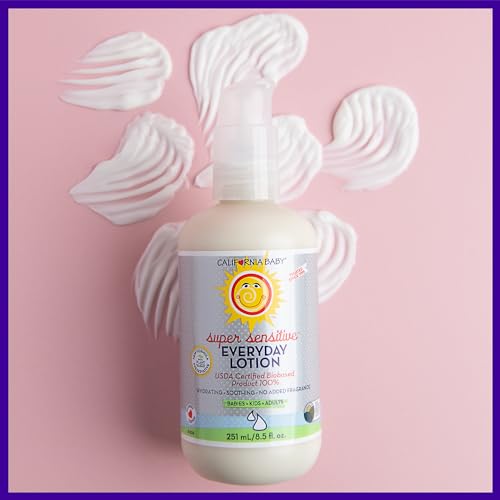 California Baby Super Sensitive Unscented Lotion | 100% Plant-Based Moisturizer | Baby Lotion For Newborn | Hypoallergenic Baby Lotion | 19 oz / 562mL