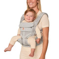 Ergobaby Omni Classic Baby Carrier for Newborn to Toddlers 0-48 Months (7-45 lbs) - 4-Position Breathable Mesh Baby Carrier with Ergonomic Support - Pearl Grey