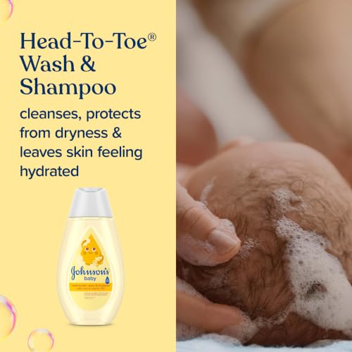 Johnson's Baby First Touch Baby Essentials Gift Set with Body Wash & Shampoo, Body Lotion, & Zinc Oxide Diaper Rash Paste for Baby's Delicate Skin, Hypoallergenic, No Added Parabens or Dyes, 3 Items