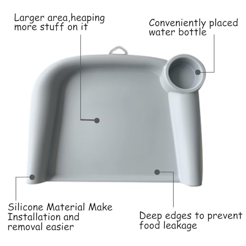 Silicone Baby Dining Tray Compatible with in-gl-esina Fast Table Chair for Chi-cco Fastlock Hook-on Chair Upgrade Suction Cup Design Fills The Gap Between The Tray and The Counter