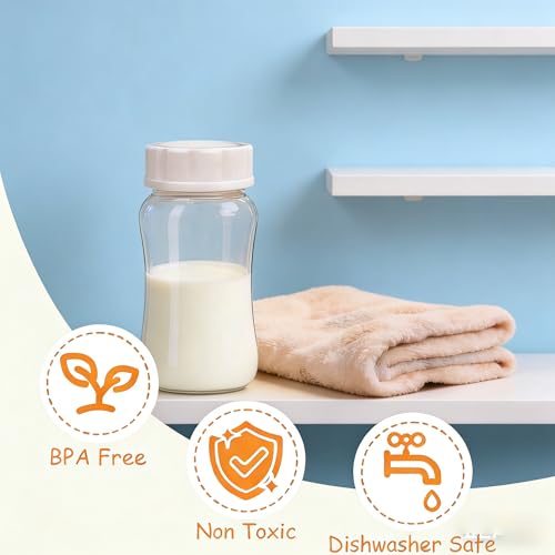 UWSTE 8Pack Baby Bottle Caps for Evenflo Wide Neck Baby Bottle 5oz/6oz/9oz, Travel and Storage Bottle Lids Replacement for Pigeon MAM Wide Neck Bottle, Soft & Safe Bottle Lid