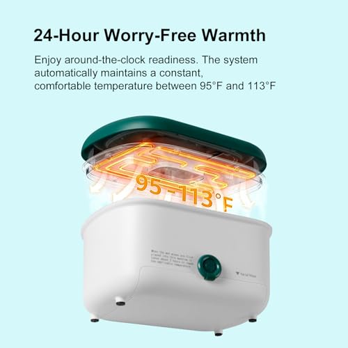 Baby Wipe Warmer, Large Capacity Diaper Wipe Warmer with Night Light, Auto Temperature Control, Keeps Baby Wipes Warm and Moist for Newborn Nighttime Changes