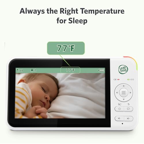 LeapFrog Video Baby Monitor - 5-Inch Color Screen, 31-Hour Battery, Secure Non-WiFi FHSS, Remote Pan Tilt Zoom, Night Vision, 2-Way Talk | LeapView 360