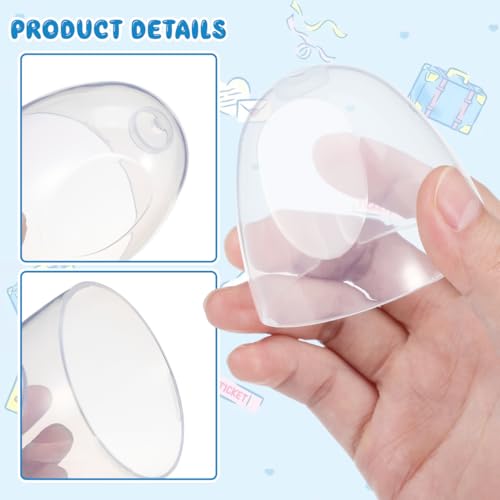 DOITOOL 3 Pcs Baby Bottle Caps Replacement Milk Bottle Lids Leak-Proof Plastic Covers Compatible with Pigeon Wide Neck Feeding Bottles 2.44X2.44X2.16 Inch