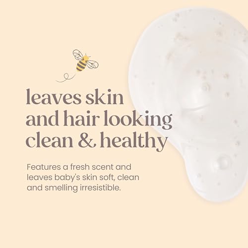 Burt's Bees Baby Shampoo and Baby Wash Refill, Original, Plant-Based Formula, Tear-Free, Pediatrician-Tested, Natural Origin, Gently Cleans Sensitive Skin and Hair, 33.8 Fl Oz