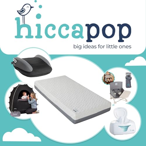 Hiccapop Baby Crib Mattress, Waterproof, Dual Sided Foam Baby Mattress, Firm Side for Babies, Soft Memory Foam Side for Toddlers, Made in USA