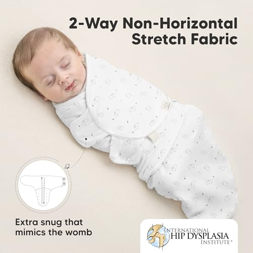 KeaBabies 3-Pack Organic Baby Swaddles for Newborns, Infant (Bunnies, 0-3M)