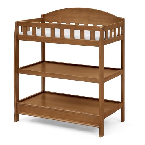 Delta Children Infant Changing Table with Pad, Chestnut
