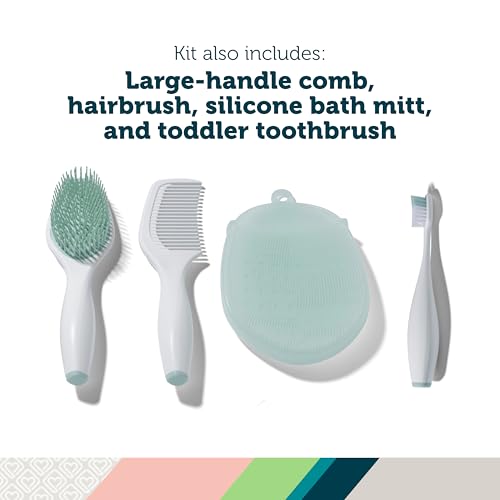 Safety 1st Baby’s 1st Spa Day Kit, Electric Ease Nail File, Soft Bath Mitt, Toddler Toothbrush, Hairbrush & Comb, Baby Grooming Set