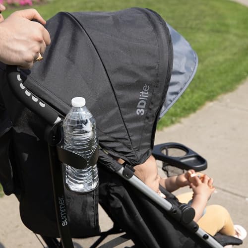 3Dlite Convenience Stroller, Gray – Lightweight Stroller with Aluminum Frame, Large Seat Area, 4 Position Recline, Extra Large Storage Basket – Infant Stroller for Travel and More