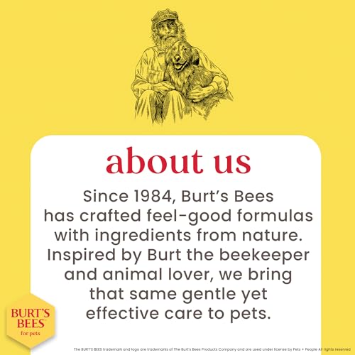 Burt's Bees for Pets Oatmeal Dog Shampoo with Honey, Soothing Formula for Itchy and Sensitive Dog Skin, Colloidal Oat Flour and Honey, pH Balanced, Sulfate-Free, 16 Fl Oz