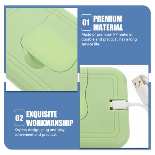HANABASS Portable Baby Wipe Warmer with Temperature Control USB Powered Wet Tissue Heater for Home and Travel Use