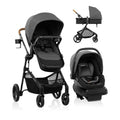 Evenflo Pivot NXT Travel System with LiteMax NXT Infant Car Seat (Silverado Gray)