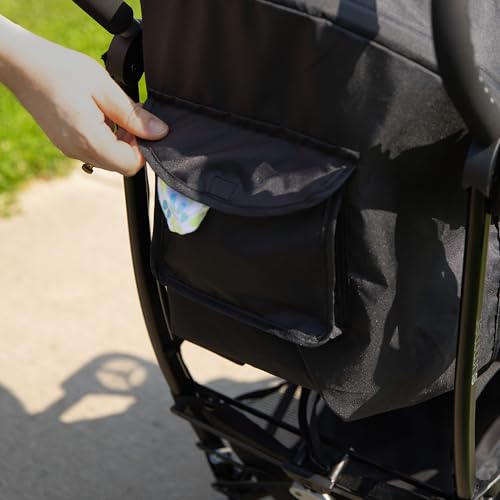 3Dlite Convenience Stroller, Gray – Lightweight Stroller with Aluminum Frame, Large Seat Area, 4 Position Recline, Extra Large Storage Basket – Infant Stroller for Travel and More
