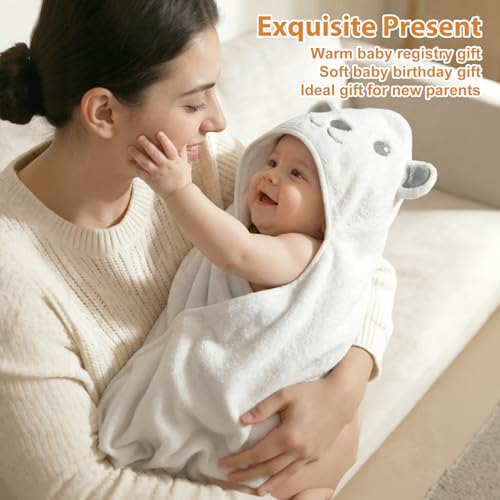 9 PCS Baby Bath Towels Set for Newborn Essentials (Lion, Bear, Elephant)