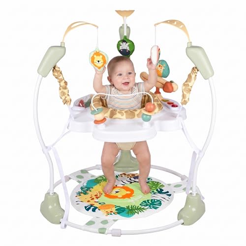 Furmubei Baby Activity Center, 3-in-1 Baby Jumper, Infant Activity Center with 360° Rotating Seat, Music, Lights, 3 Adjustable Heights, Infant Activity Jumper for 6+ Months JP2403