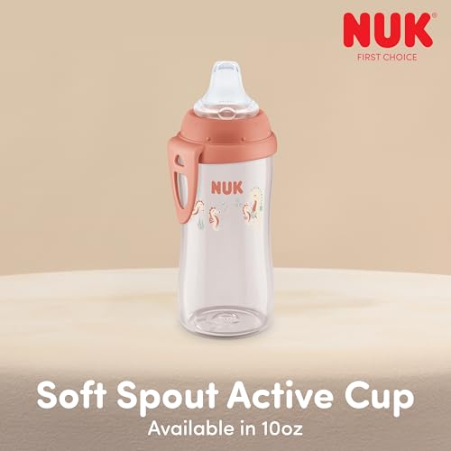 NUK Active Sippy Cup, 10 oz, 2 Pack, 12+ Months, Timeless Collection, Amazon Exclusive