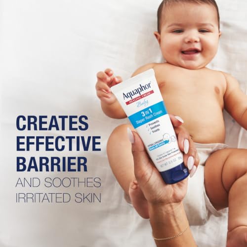 Aquaphor Baby Healing Ointment (14 Oz) + 3-in-1 Diaper Rash Cream (3.5 Oz), Hypoallergenic and Fragrance Free Skin Care Set for Babies