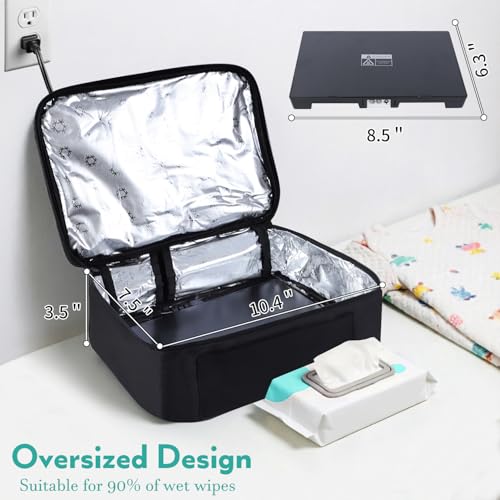 TUSIASC Wipe Warmer Large Capacity Towel Heater Bag with Adjustable Temperature Purpose Warmer Bag for Adult Size Wipe, Towel, Facial Mask