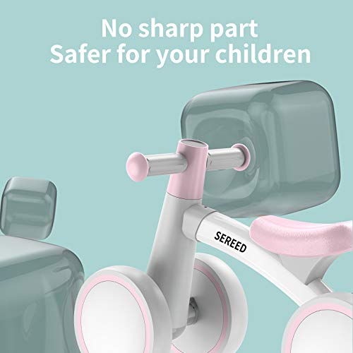 SEREED Baby Balance Bike Toys for 1 Year Old Girl Gifts, Baby Walker, One Year Old Girl Birthday Gifts, 12-24 Months Toddler Balance Bike, First Birthday Gifts