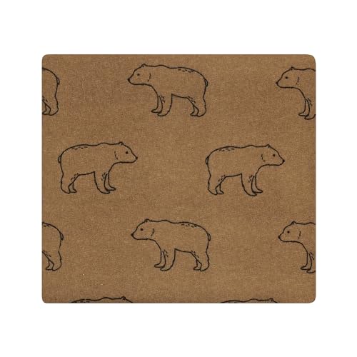 Hudson Baby Unisex Baby Cotton Poly Flannel Receiving Blankets, Brown Bear, One Size
