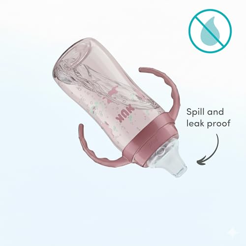 NUK Learner Cup 6+ Months Timeless Collection Amazon Exclusive 10 Oz – BPA Free Spill Proof Sippy Cup 2 Count (Pack of 1)