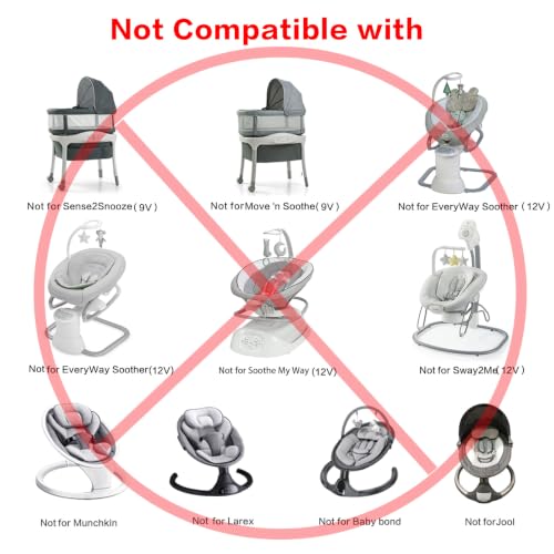 Power Cord Replacement SSA-5WVI-05, 5V Adapter for Baby Swing, Compatible with Graco, Kmaier, Bioby, Bellababy, Ezebaby, Napei, Gopanda, Ixdregan, Only Fits 5V Swings