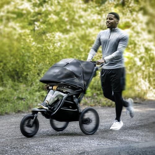Chicco TRE Jogging Stroller, All-Terrain Stroller, Compatible with Chicco Infant Car Seats (not Included), Baby Travel Gear, Galaxy/Black
