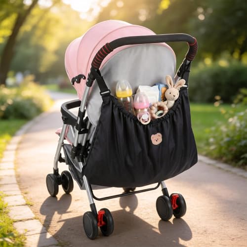 Josojoou Large Capacity Stroller Organizer Bag, Universal Stroller Organizer, Adjustable Strollers Diaper Bag, for Storing Baby Formula, Bottles, and Other daily Necessities.