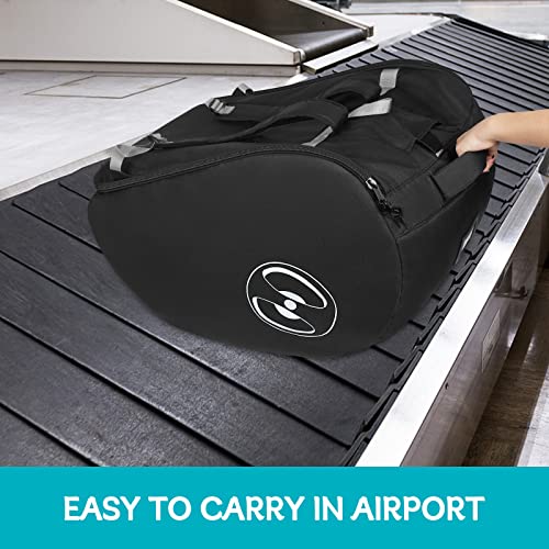 YOREPEK Padded Car Seat Travel Bag for Airplane, Fits for Doona Car Seat Stroller with isofix Base, Infant Car Seat Bags with Lockable Zipper, Foldable Gate Check Stroller Backpack for Baby Travel