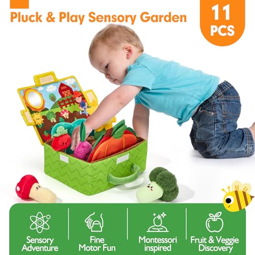 hahaland Baby Toys 6-12 Months - Fruits Vegetables Garden Plant Farm Plush