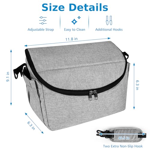 Accmor Universal Stroller Organizer - Large Capacity Stroller Bag with Shoulder Strap - Accessories for Uppababy, Nuna, Doona, Britax