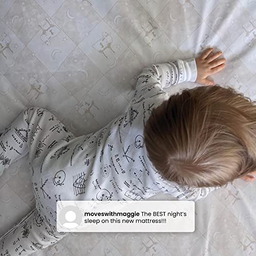 Serta Tranquility Eco Firm 2-Stage Baby Crib and Toddler Mattress - Waterproof Standard Baby Crib & Toddler Mattress - GREENGUARD Gold Certified- 52" L X 27.5" W (50 Year Warranty)