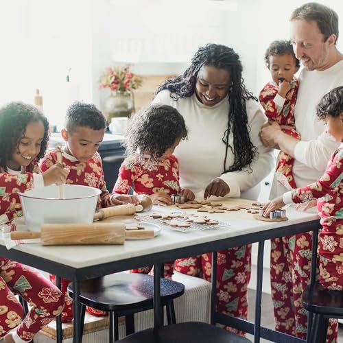 Burt's Bees Baby Family Matching Holiday Pajamas - Organic Cotton PJs for Infants, Toddlers, Kids, Men, and Women