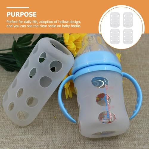 Hohopeti 8 Pcs Silicone Baby Bottle Cover Feeding Baby Bottle Sleeve