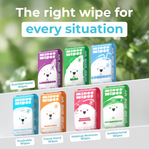 Impossibly Compact Travel Wipes - 99.5% Water - Safe for Sensitive Skin & Hypoallergenic, Resealable, Thick & Durable - For Adults & Kids - Unscented, 10 Pack Total 60 Wipes
