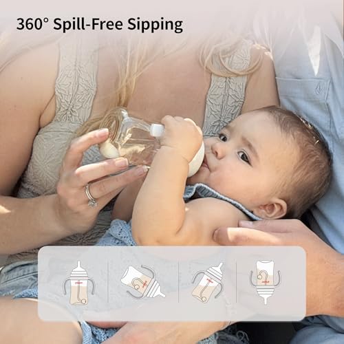 Pigeon Sippy Straw Conversion Kit for Babies 6M+ | Soft Silicone Sipper, Weighted Straw & Cleaning Brush | Smooth Bottle-to-Cup Transition