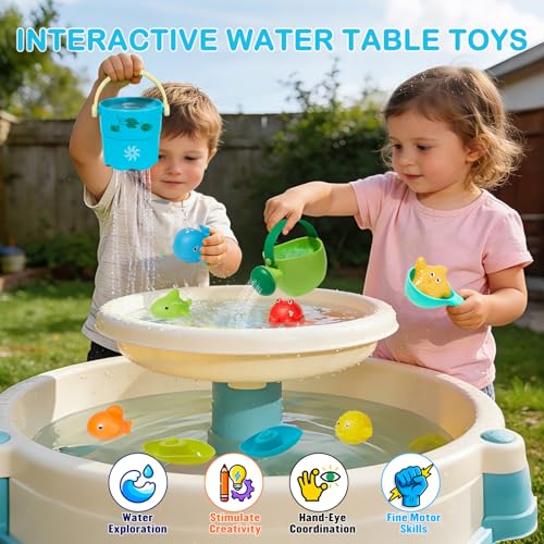 Baby Bath Toys for Kids Ages 1-3, 16PCS | Easy Clean Mold Free Bath Toys Toddlers 2-4 | Bathtub Pool Water Table Toys for Babies & Toddlers | Bath Boats Spoons Bucket Watering Can Tub Toy for Toddlers