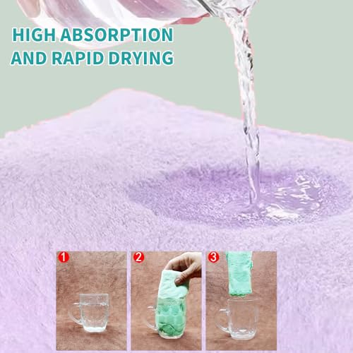 MIXCOOL 20 Pack 10x10 Inches Microfiber Coral Fleece Baby Washcloths,Extra Absorbent,Soft Wash Clothes,Bath Face Towel for Newborn,Infant and Toddlers (Muticolor)
