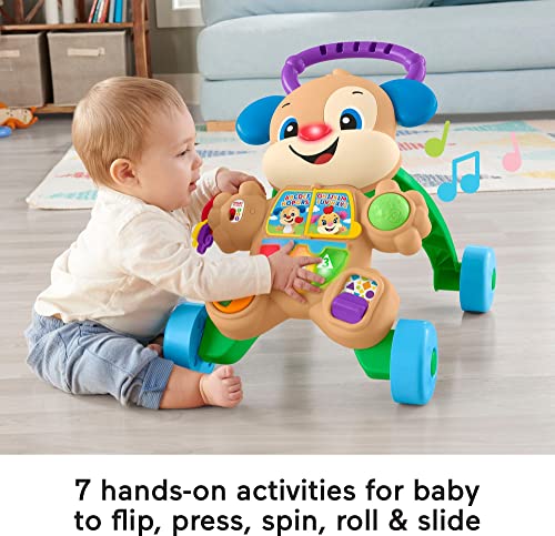 Fisher-Price Baby Toy Laugh & Learn Smart Stages Puppy Walker with Educational Music Lights & Activities for Infants Ages 6+ Months