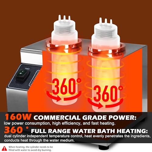 Electric Cheese Sauce Warmer Nacho Cheese Dispenser Warmer ， Commercial Cheese Dispenser, Hot Fudge Bottle Warmer for Cheese Chocolate Hot Fudge Caramel 86-185℉ 110V
