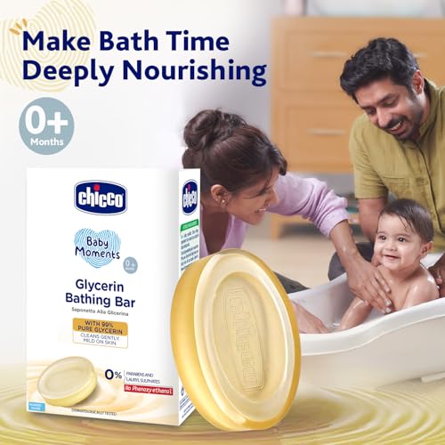 Chicco Baby Moments Glycerin Bathing Bar with 99% Pure Glycerin 300g (Buy 3 Get 1 Free)