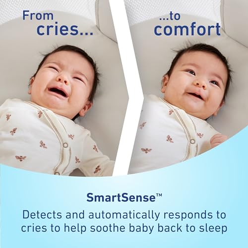 Graco® SmartSense Soothing Baby Bassinet – Smart Newborn Bassinet Detects and Automatically Responds to Baby's Cries – for Newborn Babies to 6 Months
