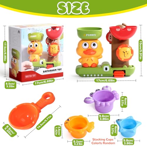 Toddler Bath Toys for Kids Ages 1-3 Waterfall Bathtub Toys for Toddlers 2-4