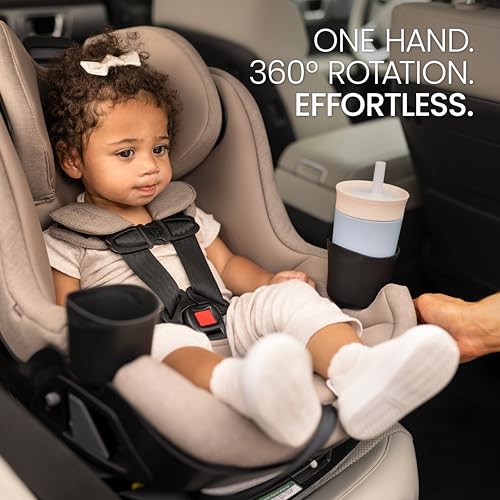 Britax Galaxy360 Slim Rotating Convertible Car Seat with SwivelSmooth Steel Ring – Teak