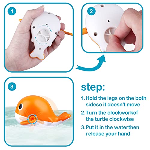 Dwi Dowellin Bath Toy for Toddlers ,Bathtub Toy with Floating Mold Free Swimming Toys and Stacking Cups,Magnetic Fishing Game for Toddles and Babies